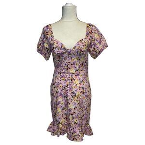 Blashe Floral Puff Sleeve Mini Dress Size Large